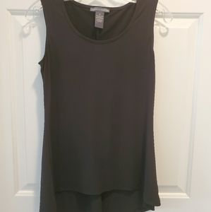Chelsea & Theodore  high low tank top Black